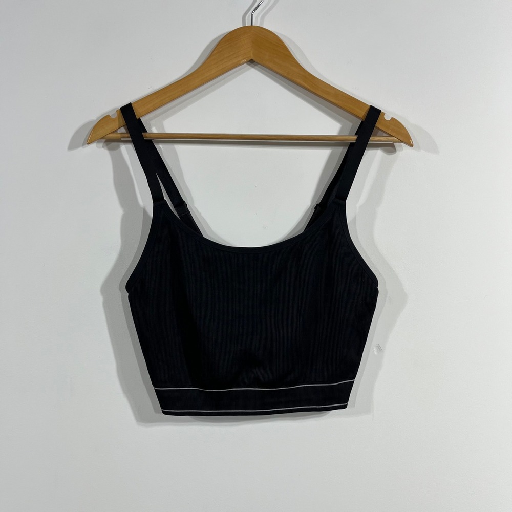 Aerie Sporty Tennis Ribbed Seamless Sports Bra XL Cropped Workout Athleisure Gym
